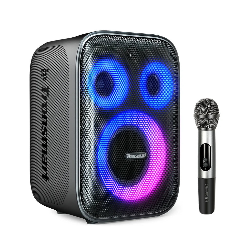 Halo 200 Speaker Bluetooth Speaker with 3 Way Sound System, 120W, Built-In/Wired Mic, Guitar Input, APP Control