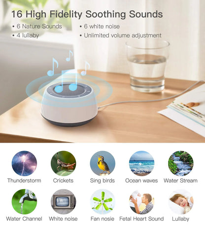 White Noise Machine - 16 Sounds | Calming Sound Device