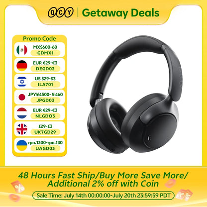 H3 Pro ANC Wireless Headphone 50Db Noise Canceling Hi-Res Spatial Audio Earphone with LDAC Bluetooth 5.4 over Ear Headset