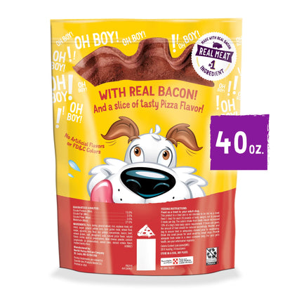 Purina  Strips Dog Treats with Real Bacon & Pizza Flavors Tender Chews, 40 Oz Pouch