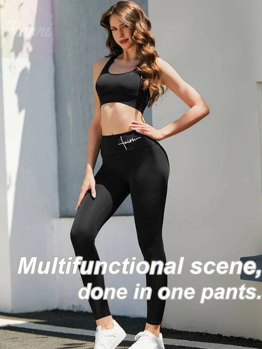 Women'S High Waist Yoga Pants Gym Leggings Seamless Sports Tights Stretch Fitness Workout Activewear