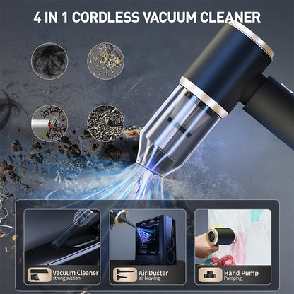 Car Vacuum Cleaner Mini Portable Wireless Vacuum Cleaner Powerful Cleaning Machine for Car Home Cleaning Handhled Vacuum Cleaner