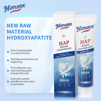 Hotluck Fluoride Free Nano Hydroxyapatite Toothpaste for & Sensitive Relief, Whitening, SLS Free, Natural Peppermint.Made in Chi