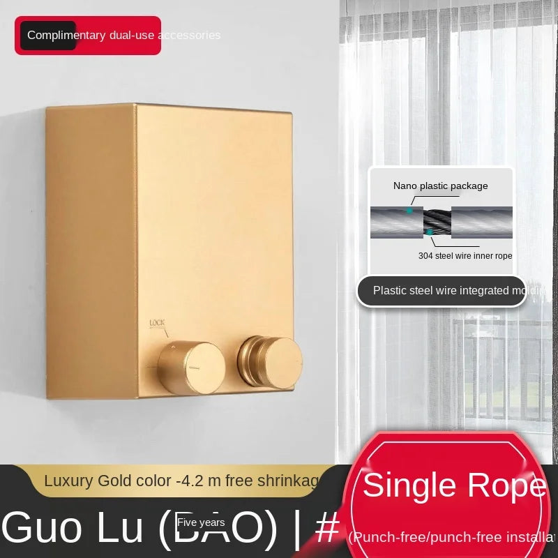 Invisible Clothesline Punch-Free Retractable Clothes Hanger Wire Indoor Air Clothes Shrink Clotheslinebalcony Clothes Fantastic