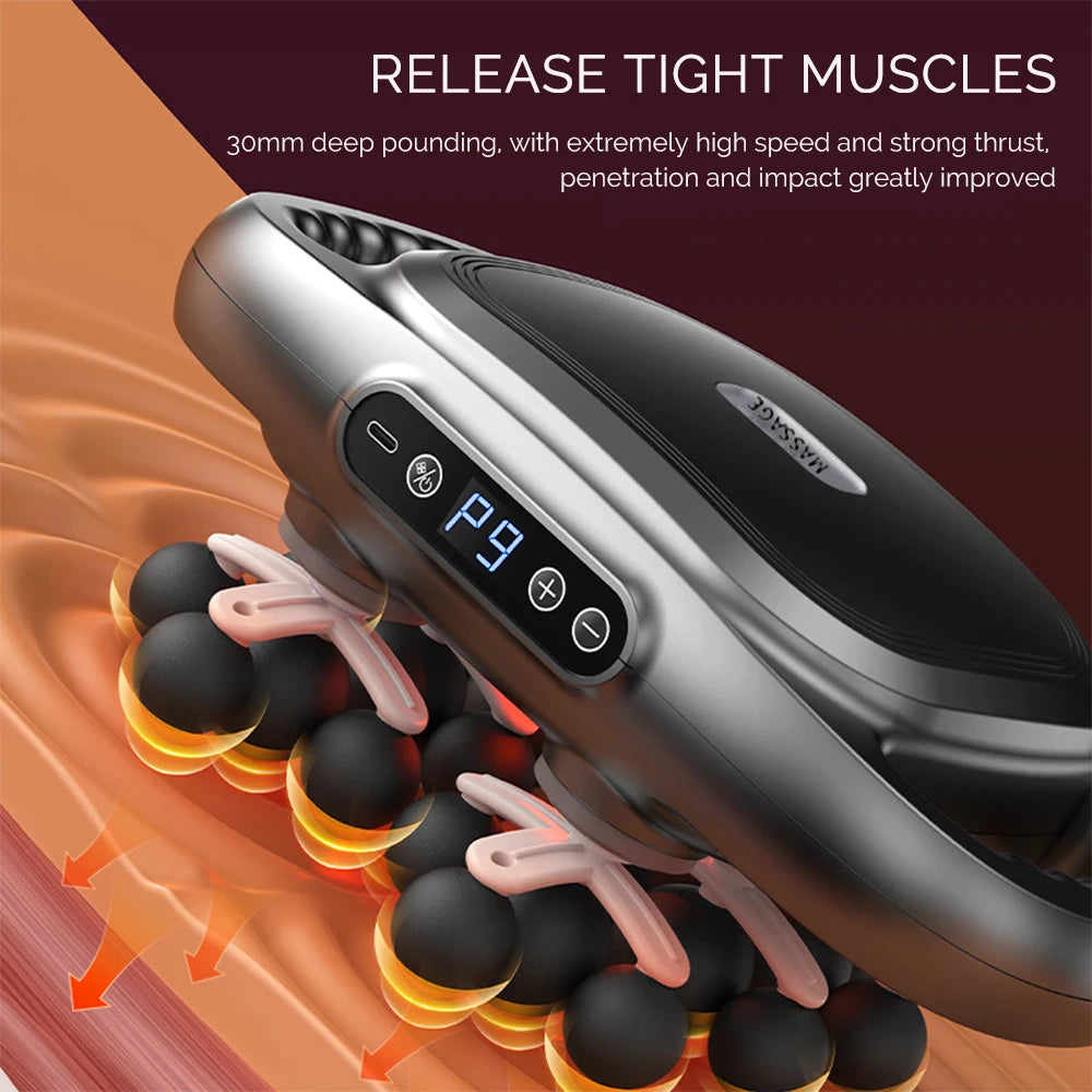 22-Head Fascia Gun High-Frequency Vibration Body Massage Gun Back and Waist Massager Neck Shoulder Massager Muscle Masajeador