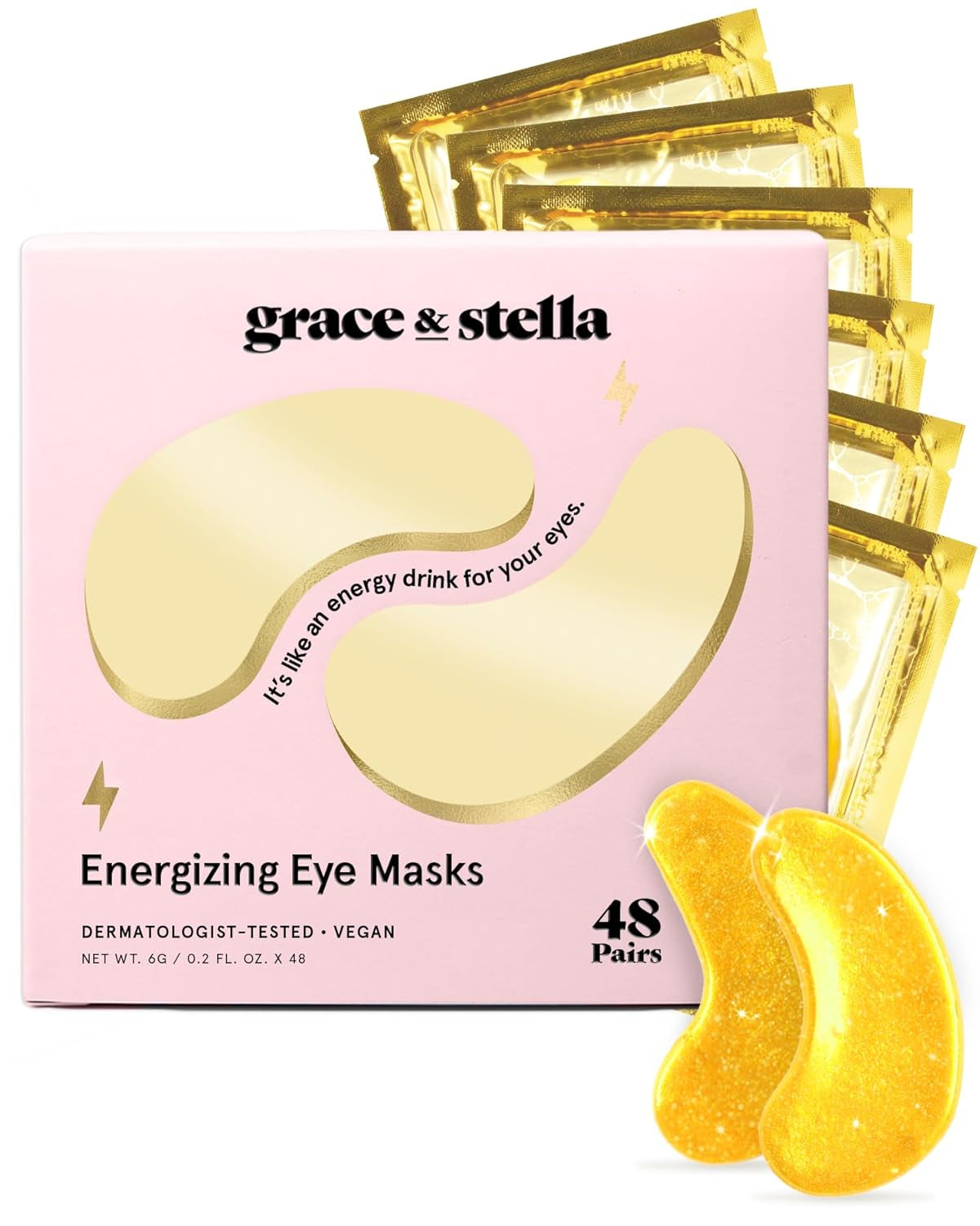 Under Eye Mask - Dark Circles, Puffiness, Wrinkles - Vegan Eye Patches(48 Pairs)