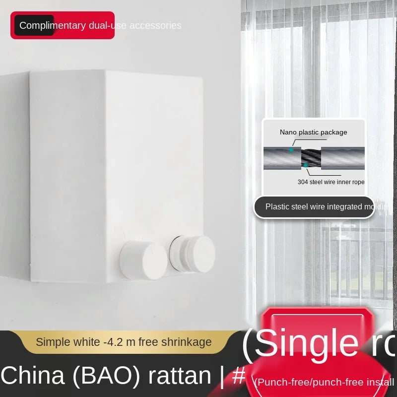 Invisible Clothesline Punch-Free Retractable Clothes Hanger Wire Indoor Air Clothes Shrink Clotheslinebalcony Clothes Fantastic