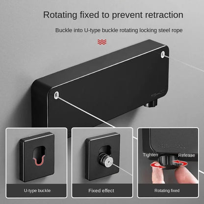 Invisible Clothesline Punch-Free Retractable Clothes Hanger Wire Indoor Air Clothes Shrink Clotheslinebalcony Clothes Fantastic