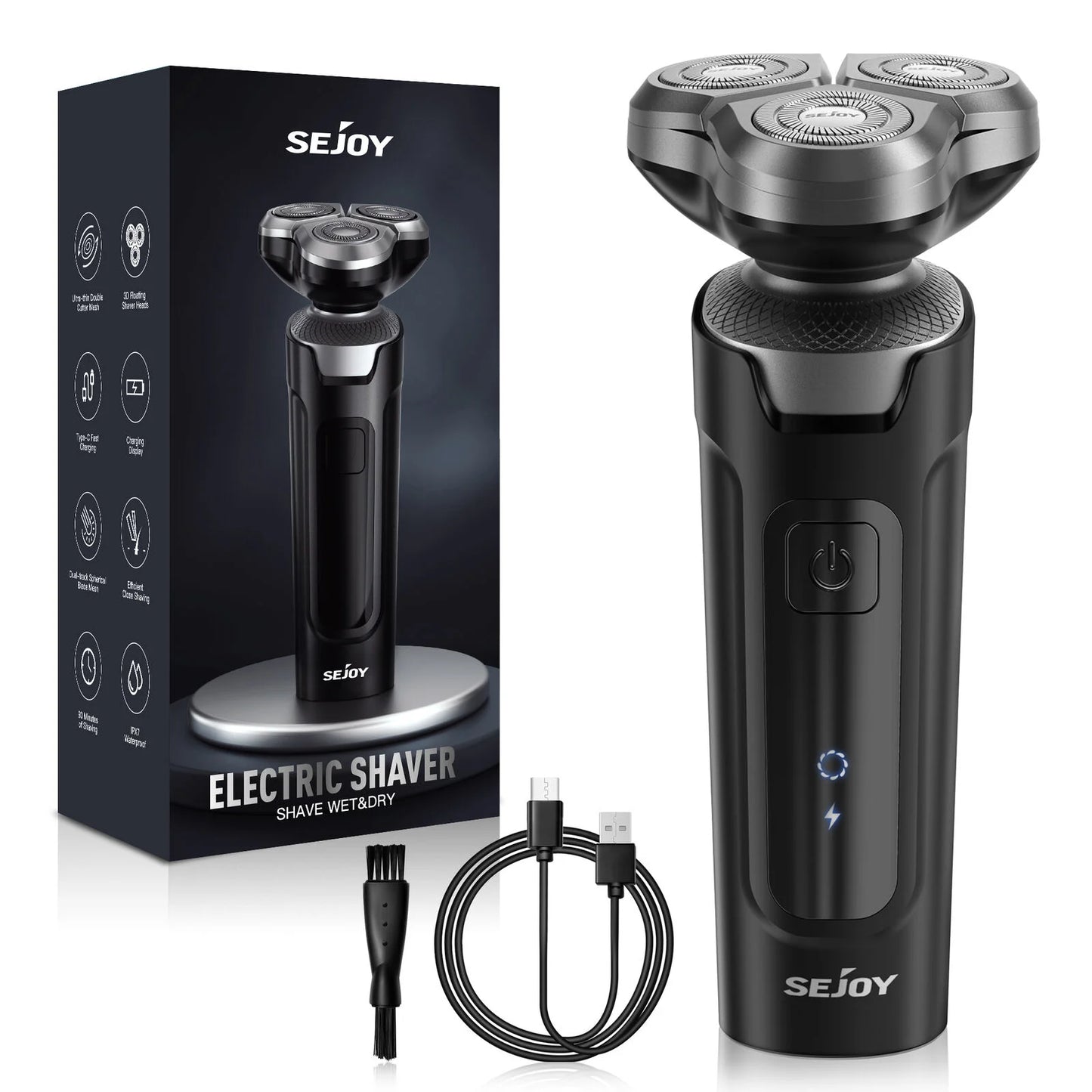 3 in 1 Multifunction Mens Electric Shaver Powerful Beard Nose Hair Trimmer Shaving Machine Electric Razor Waterproof