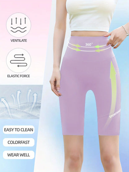 3PC Set Sports Wear Pockets High Waist Lifts Buttocks Lady Bubble Butt Yoga Pants Athletic Korea Jogging Scrunch Shorts