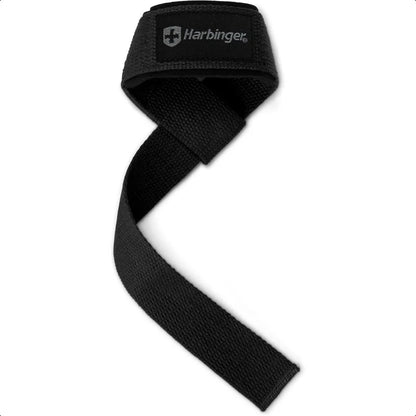 Harbinger Padded Cotton Lift Straps Soft Portive Neotek Wrist Pads 21.5 Length 1.5 Width Reinforced Edges Heavyduty Stitching C
