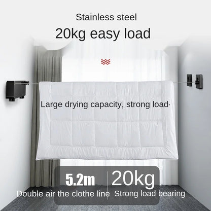 Invisible Clothesline Punch-Free Retractable Clothes Hanger Wire Indoor Air Clothes Shrink Clotheslinebalcony Clothes Fantastic