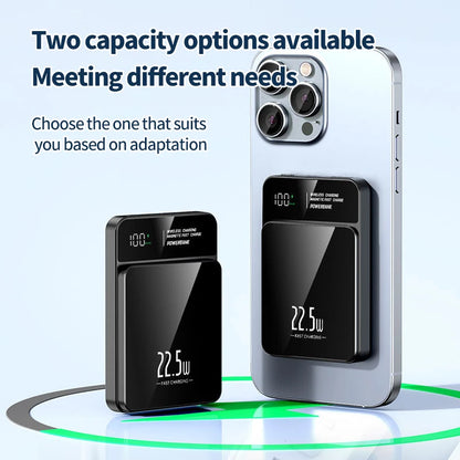 5000Mah Portable Magnetic Wireless Charging Power Bank 22.5W Super Fast Charging Digital Display Mobile Phone Power Bank