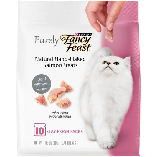 Purina  Purely, Lickable Wet Cat Treats, Salmon, (5) 10 Ct Pouches
