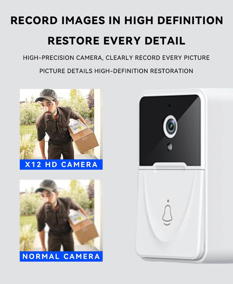 Wireless Security Wifi Smart Doorbell Intercom Video Camera Bell Chime Door Ring
