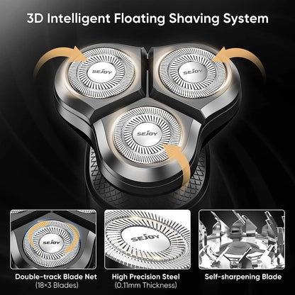 3 in 1 Multifunction Mens Electric Shaver Powerful Beard Nose Hair Trimmer Shaving Machine Electric Razor Waterproof