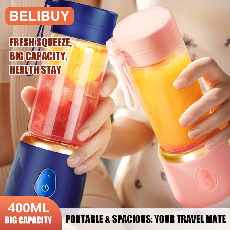 530ML Electric Juicer Portable Smoothie Blender USB Rechargeable Multifunction Fruit Mixer Machine Mini Juicer Maker Blender Cup