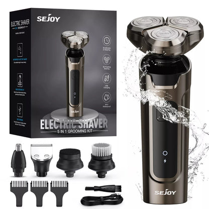 3 in 1 Multifunction Mens Electric Shaver Powerful Beard Nose Hair Trimmer Shaving Machine Electric Razor Waterproof