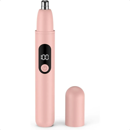 Nose Hair Trimmer Rechargeable Cordl Painl Ear and Eyebrow Trimming Tooldual Edge Easy Cleansing for Man Woman Pink