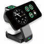 3-In-1 Docking Station with USB Type-C Cable for Iphone & Apple Watch, Black