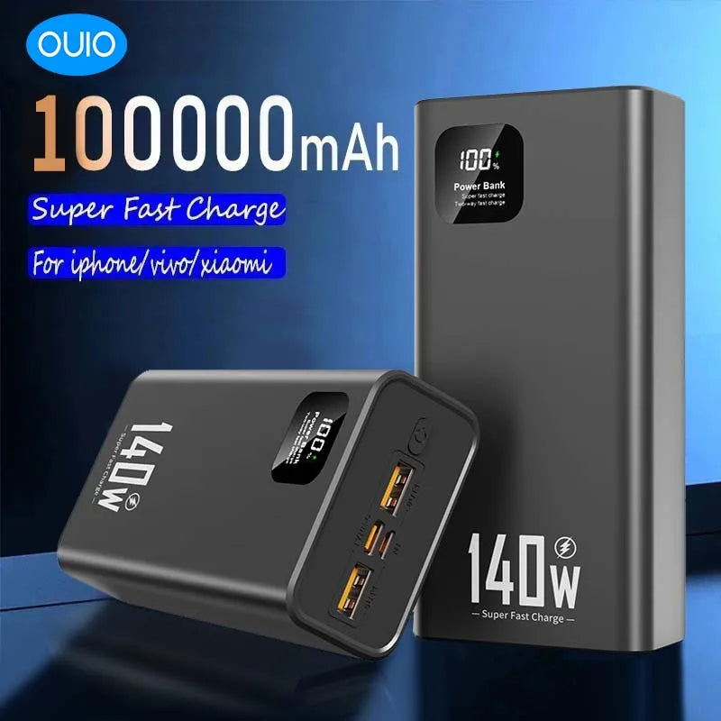Xiaomi 140W 100000Mah High Capacity Power Bank Super Fast Charging Power Bank Portable Battery Charger for Iphone Samsung Huawei