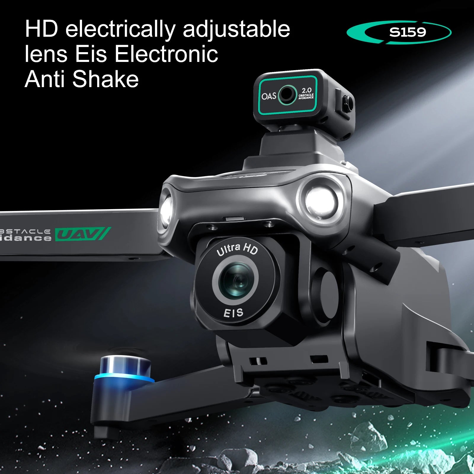 2025 Long-Endurance (2Batteries 45Min) GPS Drone Dual Cameras 5.9In LCD Remote Controller Brushless Motor Quad Obstacle Avoidanc