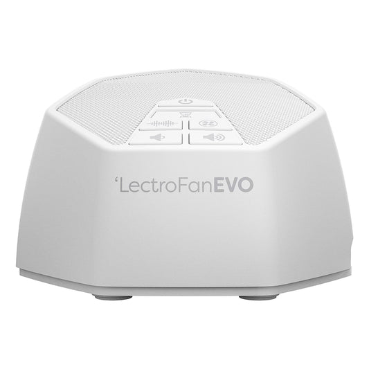 EVO White Noise Machine - Compact Sleep Sound Machine for Bedroom, Travel, Study & More - 22 Non-Looping Fan, White & Ocean Noise Variations - White