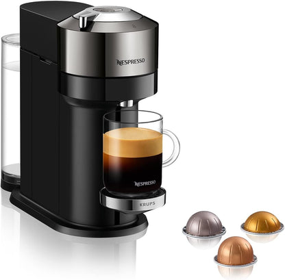 Vertuo Next Deluxe Coffee and Espresso Machine by De'Longhi, Chrome