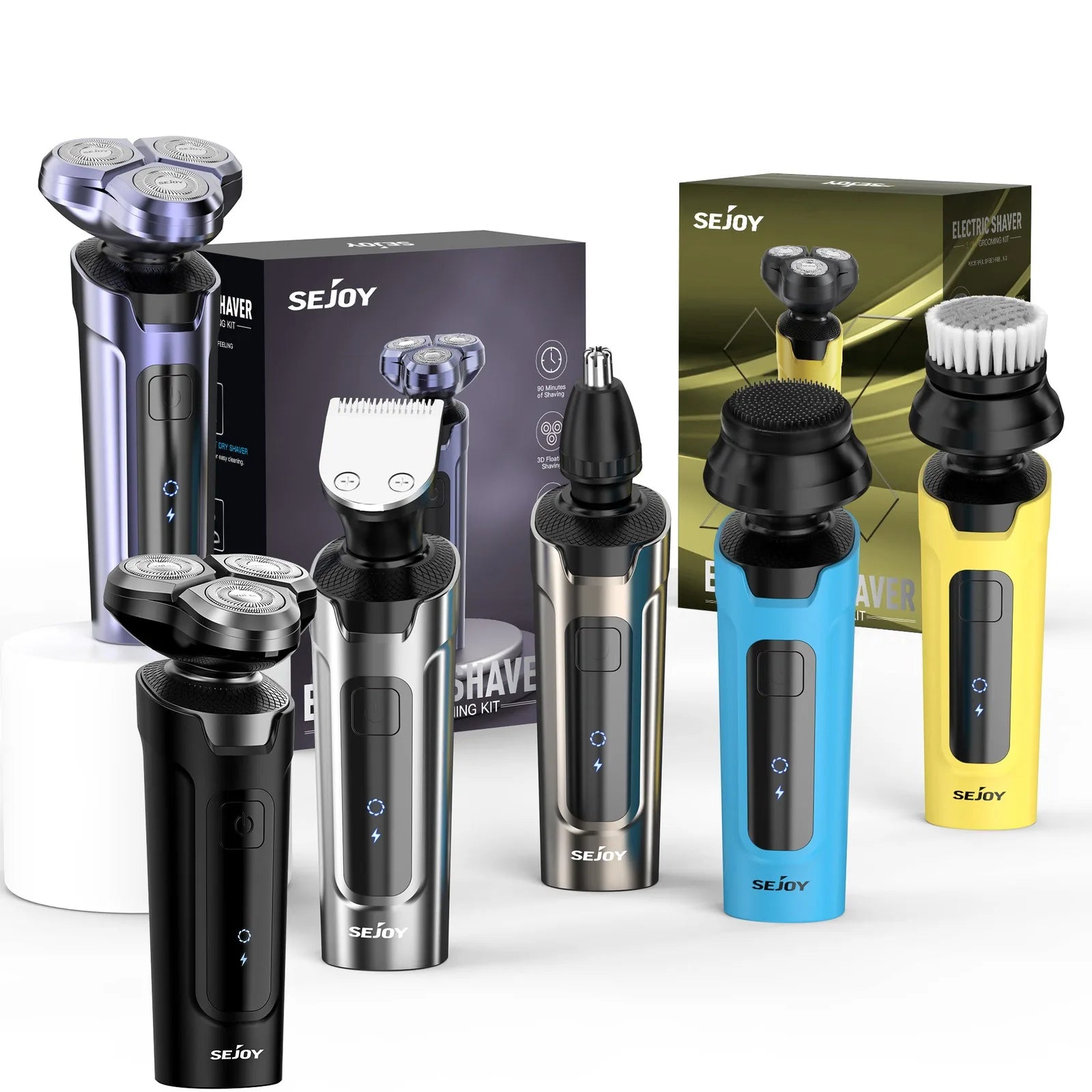 3 in 1 Multifunction Mens Electric Shaver Powerful Beard Nose Hair Trimmer Shaving Machine Electric Razor Waterproof