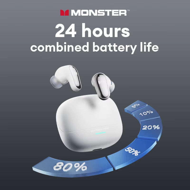 MQT52 Wireless Bluetooth 5.4 Earphones Long Battery Life Gaming Headphones Dual Mode HIFI Stereo Sound Headset with Mic