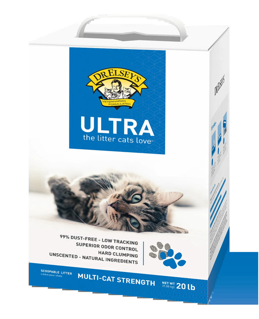 Ultra Clumping Clay Cat Litter, Low Dust, Natural, 20 Lb Box