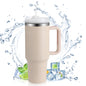 40 Oz Tumbler with Handle and Straw, Travel Mug for Car, 2-In-1 Lid Stainless Steel Tumblers