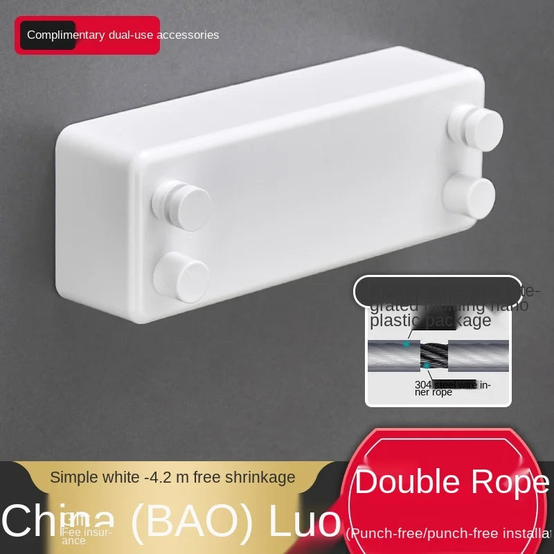 Invisible Clothesline Punch-Free Retractable Clothes Hanger Wire Indoor Air Clothes Shrink Clotheslinebalcony Clothes Fantastic