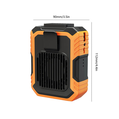 Waist Clip Fan Portable Mini Hanging Neck Fan USB Rechargeable Fan Small Outdoor Camping Waist Fan with Power Bank LED Light