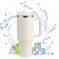 40 Oz Tumbler with Handle and Straw, Travel Mug for Car, 2-In-1 Lid Stainless Steel Tumblers