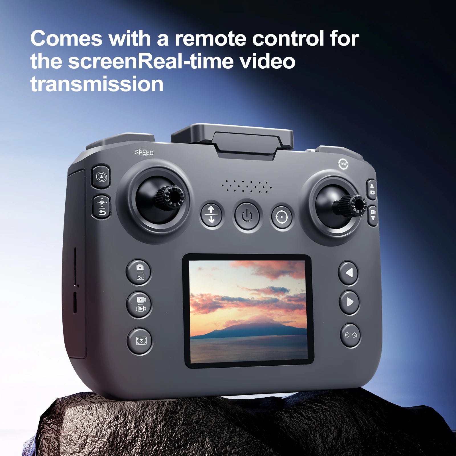 Long-Endurance Brushless Drone Dual Cameras Brushless Motor Foldable Quad Obstacle Avoidance 5.9Inch LCD Remote Controller