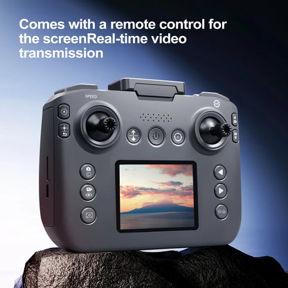 Long-Endurance Brushless Drone Dual Cameras Brushless Motor Foldable Quad Obstacle Avoidance 5.9Inch LCD Remote Controller