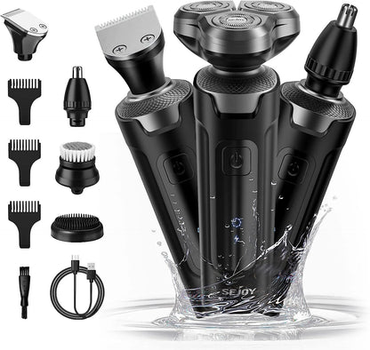 3 in 1 Multifunction Mens Electric Shaver Powerful Beard Nose Hair Trimmer Shaving Machine Electric Razor Waterproof