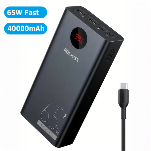 Power Bank 40000Mah 65W Super Fast Charging Portable Charger Powerbank for Macbook Pro Ipad Iphone Laptop Samsung Tablet