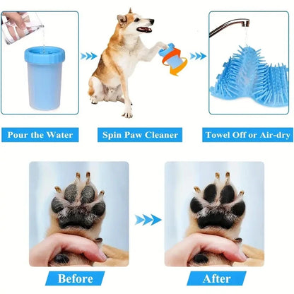 Portable Pet Foot Washer - 1Pc Dog Foot Cleaning Cup for Mud Removal, Easy & Efficient Pet Paw Cleaning Tool, Portable Design Fo