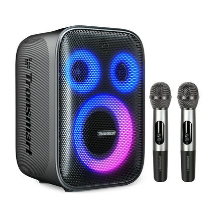 Halo 200 Speaker Bluetooth Speaker with 3 Way Sound System, 120W, Built-In/Wired Mic, Guitar Input, APP Control
